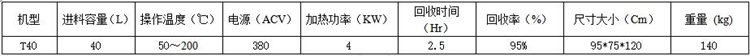 T40防爆溶劑回收機參數