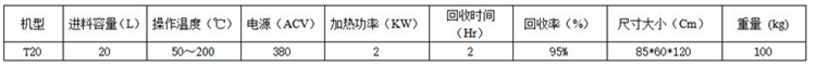 T20防爆溶劑回收機參數